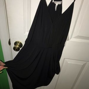 Bcbg black romper with pockets